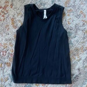 Athleta Black Workout Tank with Stay-In-Place Grippy Hem